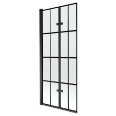 Складна шторка для ванни MEXEN CASTOR 2 BLACK MATT 80
