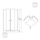 Кабина душевая RJ Tulip 100х100х194 с поддоном арт. 100RZ081Linia