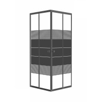 Душевая кабина RJ Black VELUM 90х90х180 без поддона, арт. 90BRZ082Linia