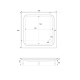 Душевой поддон Shower Showart Panama SW 90x90x15 квадратний