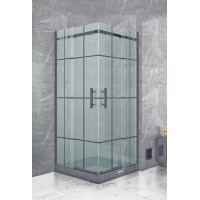 Душова кабіна Shower MRK-232 90х90х190 чорний профіль