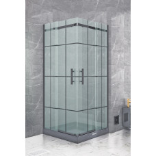 Душова кабіна Shower MRK-232 90х90х190 чорний профіль