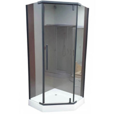 Душевая кабина Veronis KN-8-16 Black с поддоном 100х100х204