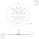 Душ верхній Volle CASCADA R70, Ø300*4мм, SS, cromo