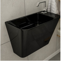 Умивальник Volle TEO black 50*28*35см моноблок підвісний