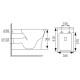 Унітаз підвісний Volle LEON Rimless 51*36*35