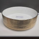 Умивальник Volle 36*36*12см накладний керамічний, золото/білий