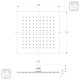 Душ верхній Volle CASCADA R60 250*250*4мм, SS, cromo